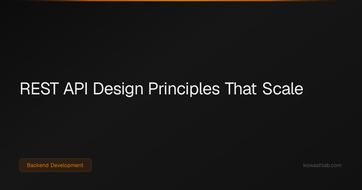 REST API Design Principles: URL Structure, Versioning & Pagination ...